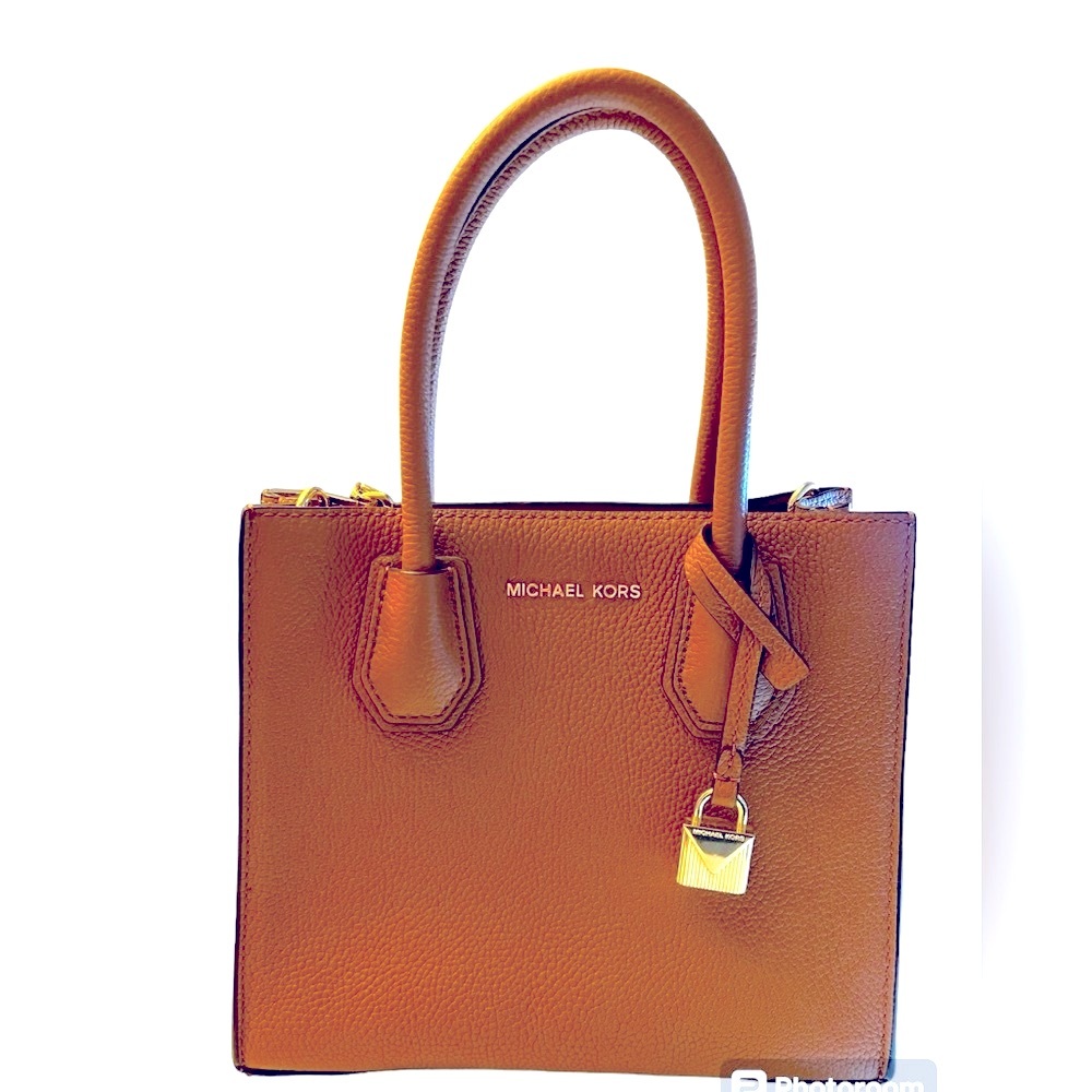 Michael Kors Brown Leather Small Crossbody Handbag